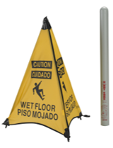 Safety Cone with Mounting Tube, CAUTION