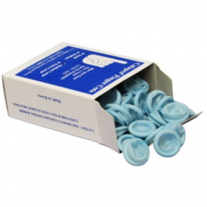 Blue Lightweight Latex Finger Cots Large