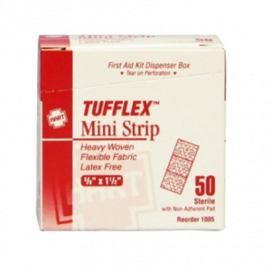 Flexible Fabric Tufflex Elastic Mini Strip Bandage 5/8" x 1-1/2"