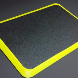 Floor Mat for Greeters - Rectangle with Yellow Border