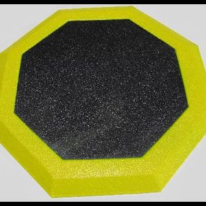 Floor Mat for Greeters - Octagon with Yellow Border