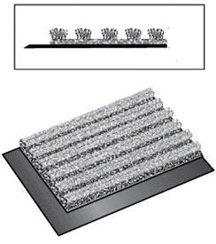 Floor Mat for Entry - Brush Rib - Non-slip - Low Profile -Removes moisture and dirt from shoes